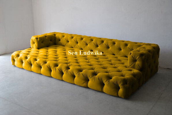 Conjunto de sofás Chesterfield Diseño Big XXL Sofá de 5 plazas Sofá tapizado Sofás