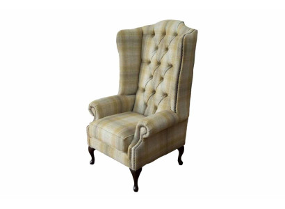 Sillón sofá tapizado asiento diseñador textil 1 plaza Chesterfield.