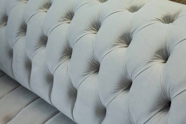 Sofá Chesterfield de 2 plazas Sofá tapizado Sofás de diseño Sofás de lujo Gris