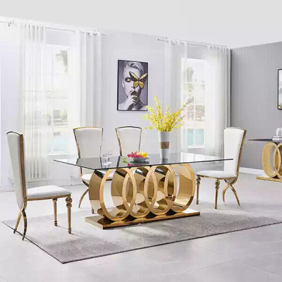 Mesa de comedor diseñador, mesas de comedor, muebles de comedor, mesa de acero inoxidable, mesas.