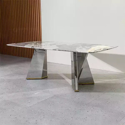 Mesa de comedor de lujo mesa de vidrio mesa de comedor mesas de lujo mesa gris 200x100