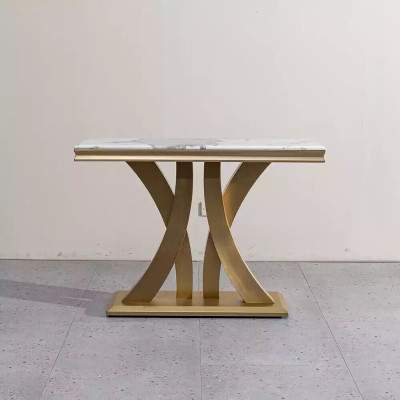 Diseño de lujo con mesa consola, mesas consolas, diseño de acero inoxidable.