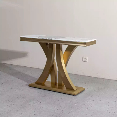 Diseño de lujo con mesa consola, mesas consolas, diseño de acero inoxidable.
