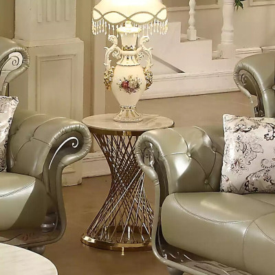 Mesa de centro Mesa auxiliar redonda Mesa de diseño Mesa de salón Acero inoxidable