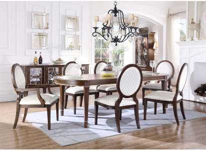 Mesa 4x sillas 2x sillas Aparador 8 piezas conjunto de comedor grupo de mobiliario