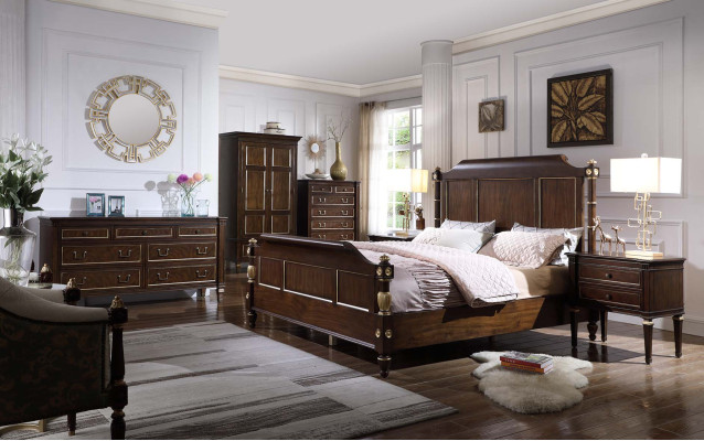 Set de dormitorio cama 2 mesitas de noche de lujo nuevo 3 piezas diseño moderno madera
