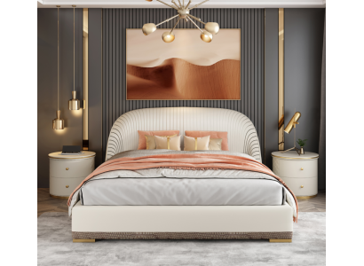 Lujo cama doble dormitorio muebles diseño hotel.
