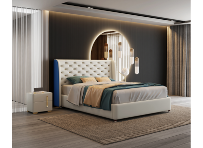 Dormitorio Muebles Cama Diseñador Estructura de cama Camas dobles Elegancia Madera