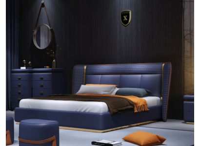 Lujo dormitorio cama tapizada diseño lujo camas dobles muebles hotel