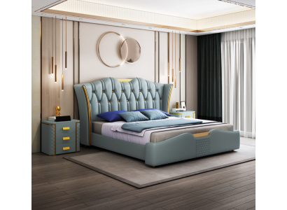 Cama Camas Doble Hotel Lujo Acero inoxidable Moderno Diseñador Habitación