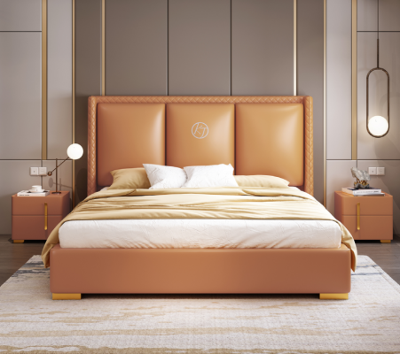 Cama doble Dormitorio Cama Lujo Muebles Cama doble Hotel Instalación