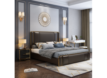 Cama cama doble camas muebles mobiliario dormitorio lujo diseño
