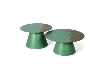 Diseño conjunto de mesa de centro de mesa 2x Sala de estar Acero inoxidable Mesas de lujo modernas.