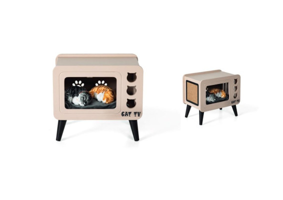 Casa de gatos moderna Seguridad para su mascota Estilo color gris Casa nueva