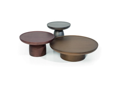 Juego de mesa de centro de diseñador 3x Sala de estar Madera Moderno Muebles de lujo Mesas