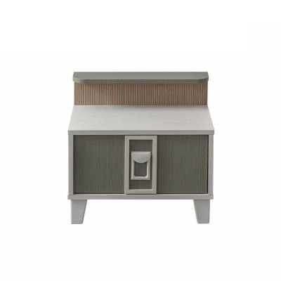 Mesita de noche, consolas de noche, consolas de madera, dormitorio infantil, moderno, gris, para niña.