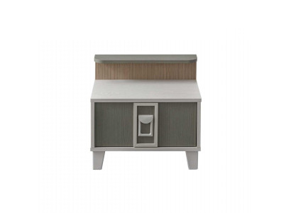 Mesita de noche, consolas de noche, consolas de madera, dormitorio infantil, moderno, gris, para niña.