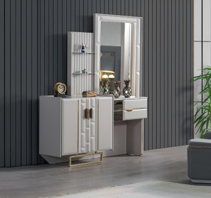Tocador con espejo dormitorio Nuevo diseño de muebles de lujo decoración