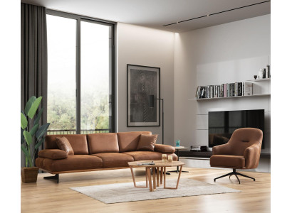 Conjunto de sala de estar 2 piezas Sofá moderno de cuatro plazas Sillón de lujo Juego de sofá.