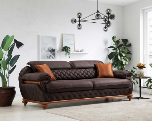 Conjunto de sala de estar moderno completo: sillón, sofá, sofá, asiento acolchado, tres plazas.