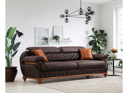 Sofás acolchados para la sala de estar Moderno sofá de tres plazas Muebles tapizados de lujo.