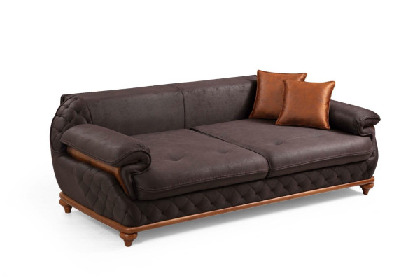 Sofás acolchados para la sala de estar Moderno sofá de tres plazas Muebles tapizados de lujo.