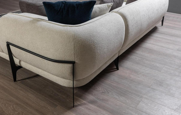 Salón sofá de esquina en forma de L Sofás tapizados de lujo Moderno Muebles Sofá Sofá