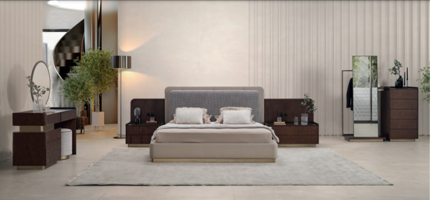 Juego de dormitorio de lujo de 7 piezas, elegantes conjuntos de sofás y muebles tapizados.