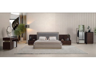 Juego de dormitorio de lujo de 7 piezas, elegantes conjuntos de sofás y muebles tapizados.