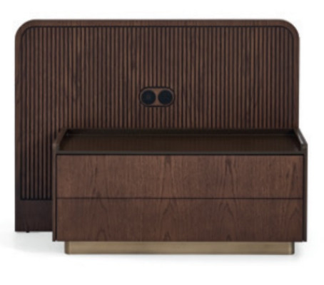 Set de dormitorio Lujo Cama completa + 2 mesitas de noche 3 piezas Set Moderno