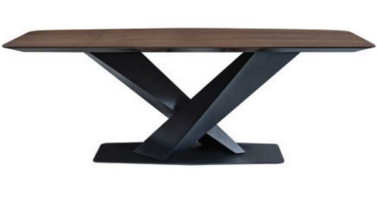 Mesa de comedor marrón Mesa de comedor moderna de lujo Mesa de diseño elegante