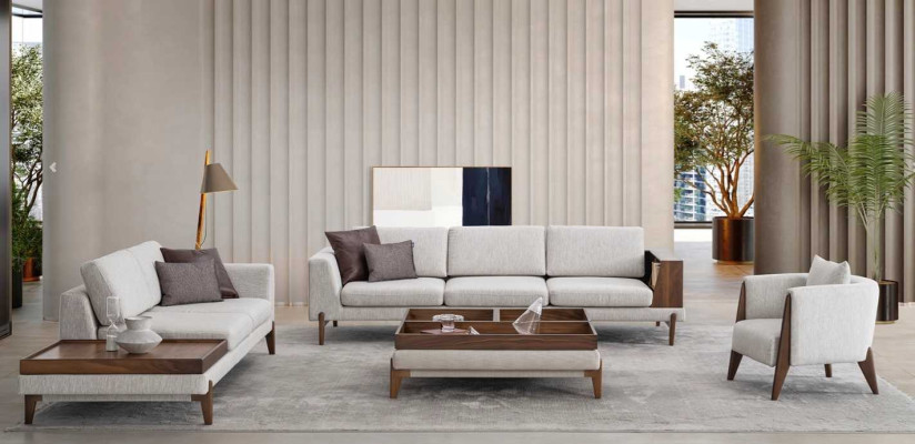 Juego de sala: 2 sofás, sillón, mesa de centro, conjunto de sofás, muebles.