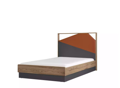 Cama infantil de 120 cm, estructura de cama de madera para habitación infantil, marco de cama en gris.
