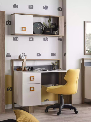 Marco de la cama Cama para niños Muebles infantiles Habitación infantil Cama Madera Gris Set de 6 piezas