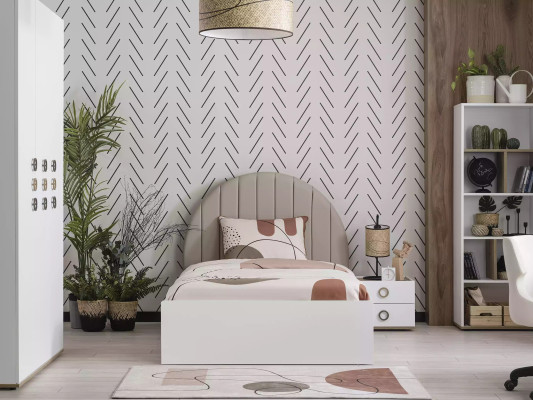 Estructura de cama cama infantil muebles infantiles habitación infantil cama madera blanco moderno.