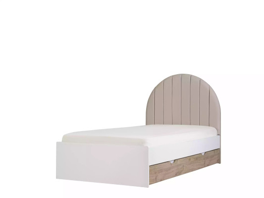 Muebles infantiles Dormitorio infantil Conjunto de cama juvenil Cama Madera Blanco Set 3 piezas