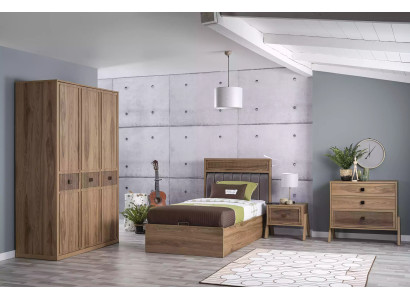 Cama con cajón de almacenamiento Estructura de cama Cama infantil Cama juvenil Marrón Madera Lujo