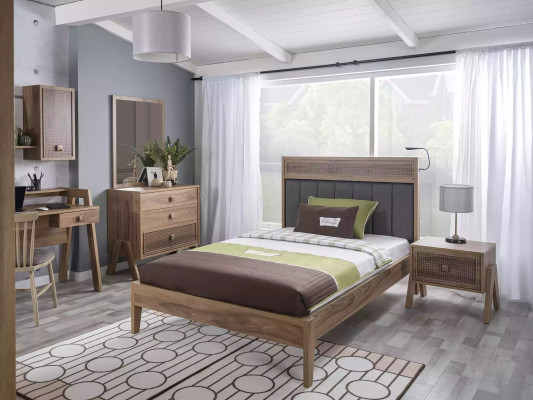 Camas Estructura de cama Muebles infantiles Cama Madera Marrón Cama juvenil Clásica