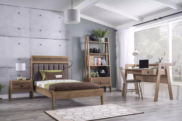 Camas Estructura de cama Muebles infantiles Cama Madera Marrón Cama juvenil Clásica