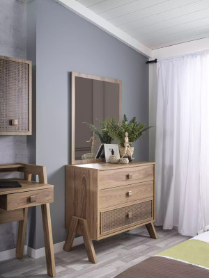 Muebles para niños Cama infantil completa Dormitorio infantil Cama Madera Marrón Set de 4 piezas