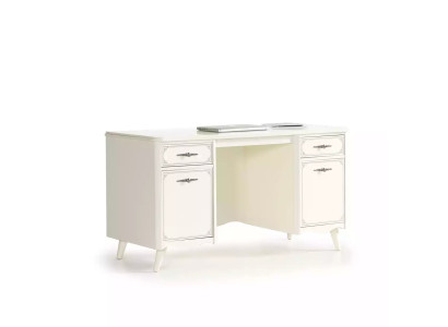 2 piezas escritorio de madera blanco estantería para libros para habitación de niños.