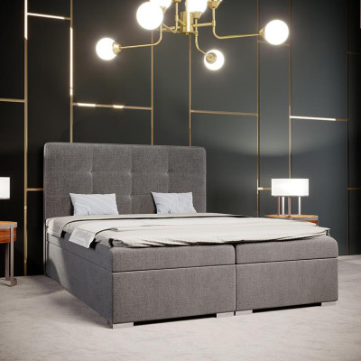 Cama dormitorio lujo textil muebles tapizados estilo cama box spring.