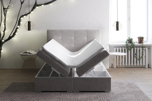 Cama dormitorio lujo textil muebles tapizados estilo cama box spring.
