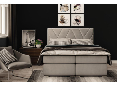 Dormitorio de lujo cama tapizada diseño tela cama doble muebles cama boxspring
