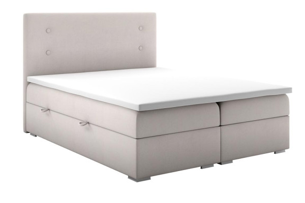 Dormitorio Cama Tapizado Diseño Moderno Lujo Cama Doble Beige Cama Boxspring