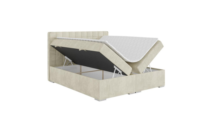 Cama doble Diseño moderno Cama de lujo Dormitorio Cama tapizada Muebles Cama boxspring