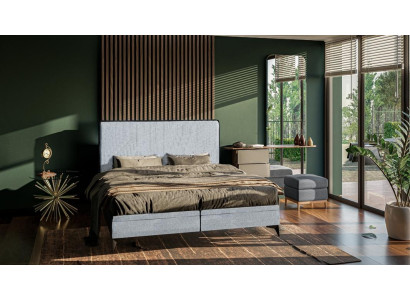 Cama doble moderna de diseño dormitorio almohada tela muebles camas.