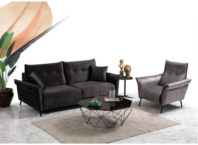 Juego de sala de estar diseño moderno muebles conjunto de sofás de lujo de 2 piezas.