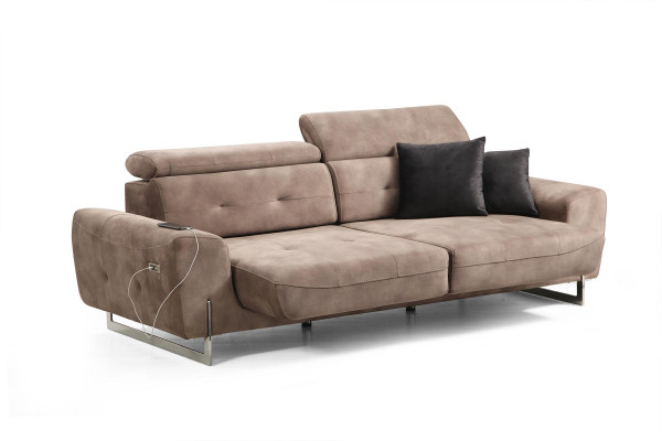 Set de sala de estar de 2 piezas con sofá de tres plazas, sofá, sillón moderno de tela.