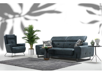 Sofá de 2 piezas para la sala de estar, sofá de tres plazas, sofá, sillón de diseñador, muebles textiles.